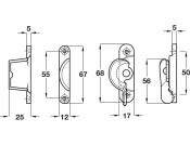 Sash Fastener Fitch Pat 68mm Brs PB