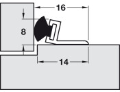 Pile Door Seal 5.0m PVC White