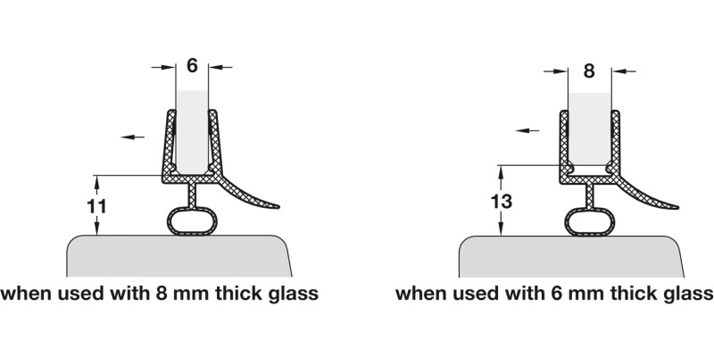 Shower Seal H-Pro Btm w Bulb Trans PVC