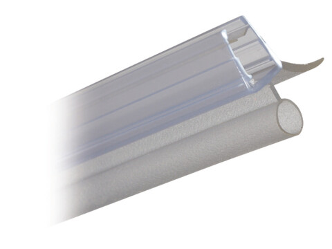 Shower Seal H-Pro Btm w Bulb Trans PVC
