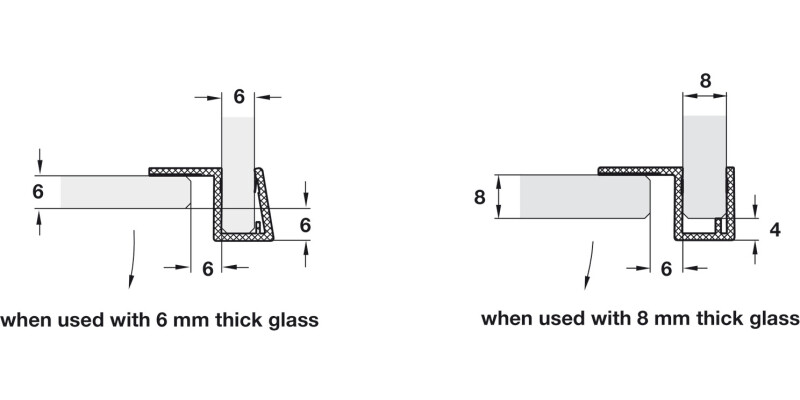 Door Jamb Profile 6-8mm 2010mm Trans PVC