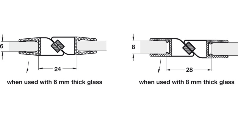 180D Magnetic Seal Ang 2010mm Trans PVC