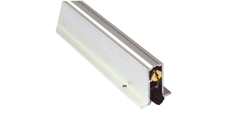 Door Seal, Retractable, Full Mortice, Aluminium Carrier with Solid Neoprene Seal