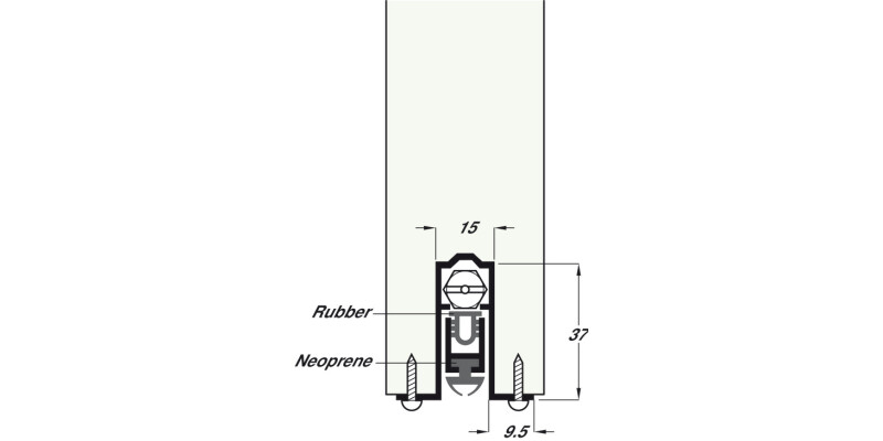 Retractable Dr Seal Full Mortice 914mm