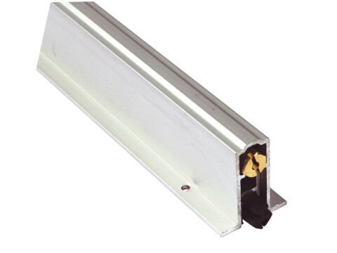 Door Seal, Retractable, Full Mortice, Aluminium Carrier with Solid Neoprene Seal