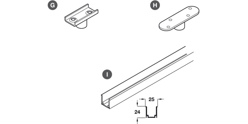 SF-A300 Bottom Guide Roller Recess Mnt