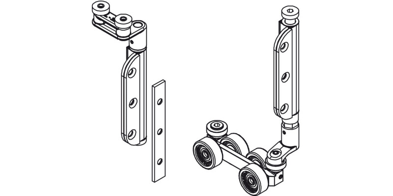 End Meeting Set, Mortice, for Folding Patio Doors, Slido Fold