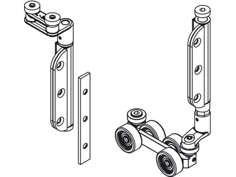 End Meeting Set, Mortice, for Folding Patio Doors, Slido Fold