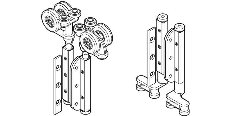 SlidoFold 100U End Hanger Set 316 GSS
