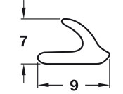 V Strip Seal SA 5.0m Rubber Brown