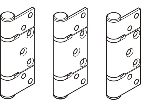 Hinge Set, Offset, Inward Opening, for Folding Patio Doors, H&auml;fele Fold 100-U