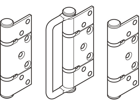Hinge Handle Set, Offset, for Folding Patio Doors, H&auml;fele Fold 100-U