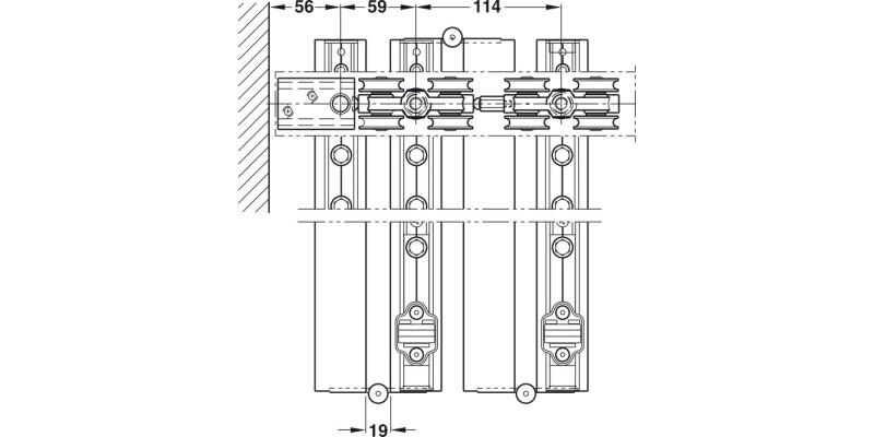 Hawa Variofold 80H Fitting Set 4