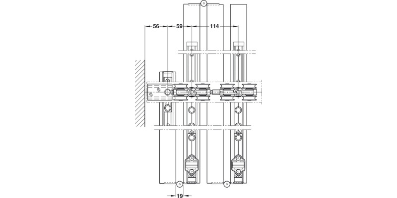 Hawa Variofold 80H Fitting Set 4