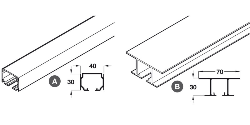 Top Track, Single, for Folding Interior Partition Doors, SF-A84
