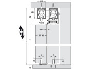 Telescopico Fitting Set 2/3 Doors 80kg