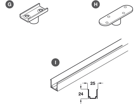 Bottom Guide Roller, Screw Fixing, for Interior Folding Doors, SF-A300 and SF-A8