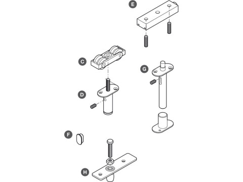 SF-A84 Fitting Set for Swing Door
