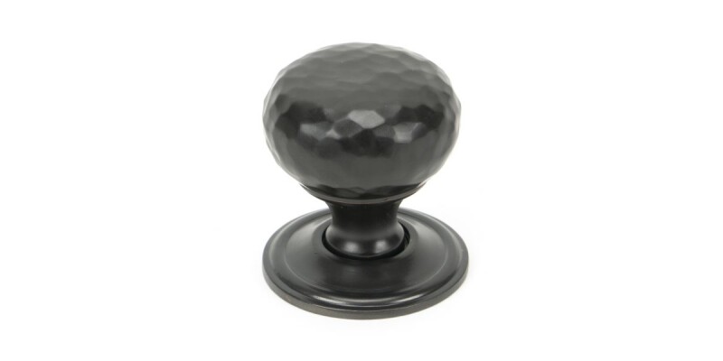 Aged Bronze Hammered Mushroom Cabinet Knob 32mm