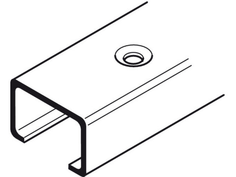Top Safety Guide Channel, for Sliding Interior and Exterior Doors, Straightaway