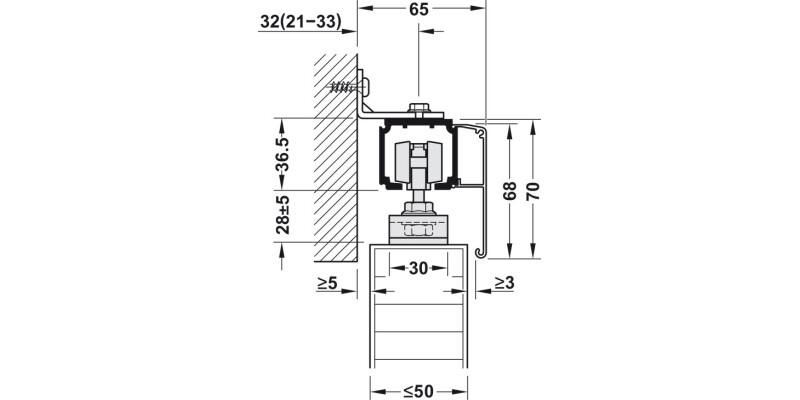Slido Classic 160-P Fitting Set 1Dr