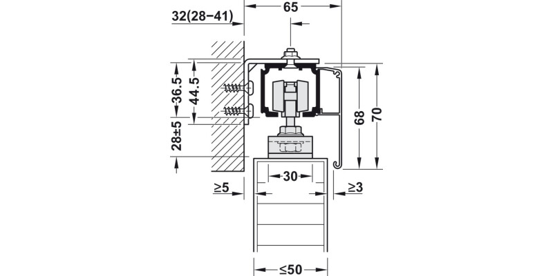 Slido Classic 160-P Fitting Set 1Dr
