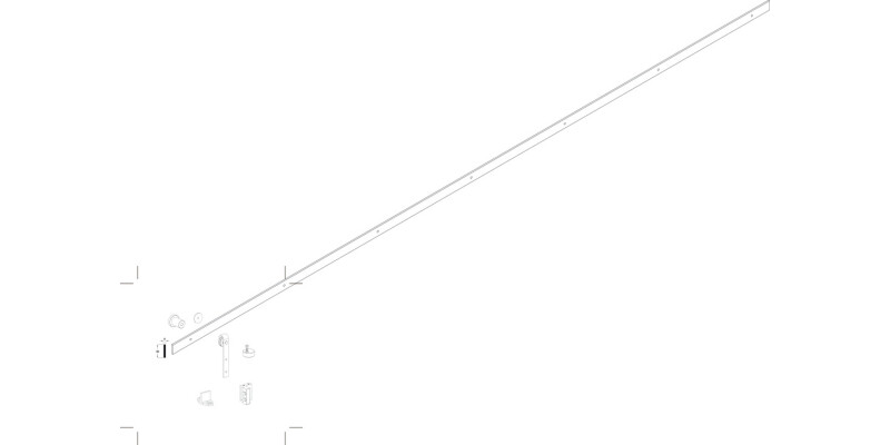 Slido Design 100-S FitSet 1Door 2500mm