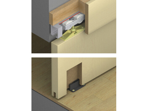 Complete Set, for Sliding Interior Doors, Hawa-Junior 80