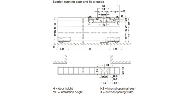 Slido Design 80-M FitSet 1Door 1800mm