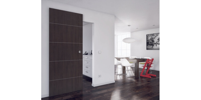 Complete Set, for 1 Sliding Interior Door, Slido D-Line43 80M