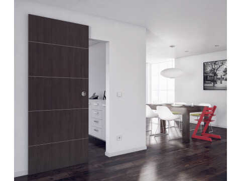 Complete Set, for 1 Sliding Interior Door, Slido D-Line43 80M