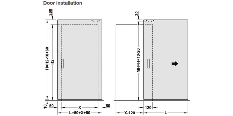 Slido Design 80-M FitSet 1Door 1100mm