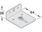 Slido Cls Side Fix Mnt Brkt 64mm