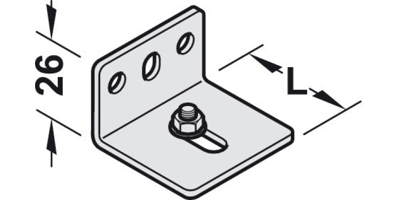Slido Cls Side Fix Mnt Brkt 64mm