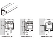 Hawa Junior 40 Side Fixing Profile 3.5m