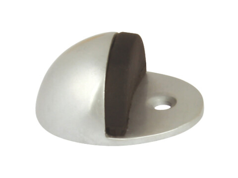 Door Stop, Floor Mounted, with Anti-Turn Peg, Aluminium