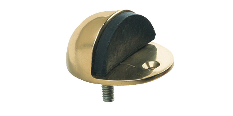 Door Stop, Floor Mounted, &Oslash; 41 mm, Aluminium with Rubber Buffer