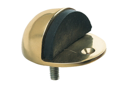 Door Stop, Floor Mounted, &Oslash; 41 mm, Aluminium with Rubber Buffer