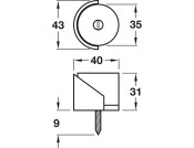 Door Stop/Floor Shielded D35x31mm SAA