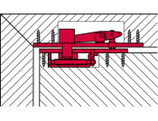 Geze Dbl Act Top Centre 30-50mm Heavy