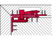 Geze Dbl Act Top Centre 36-58mm Standard