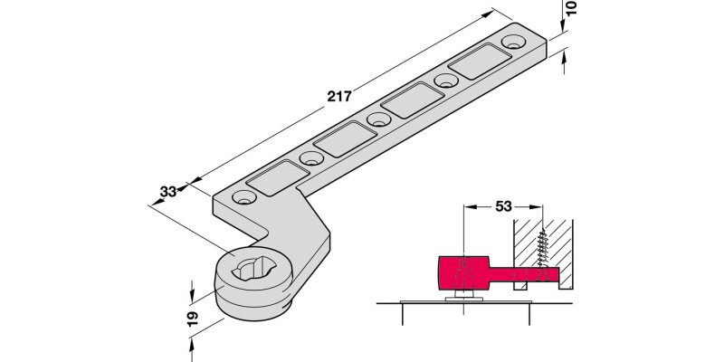Geze Single Action Bottom Strap St ZP