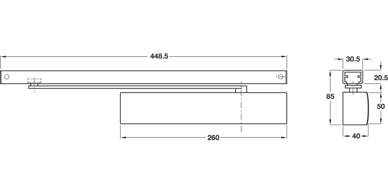 TS 3000B OH Dr Closer Fig 1/61 Slv