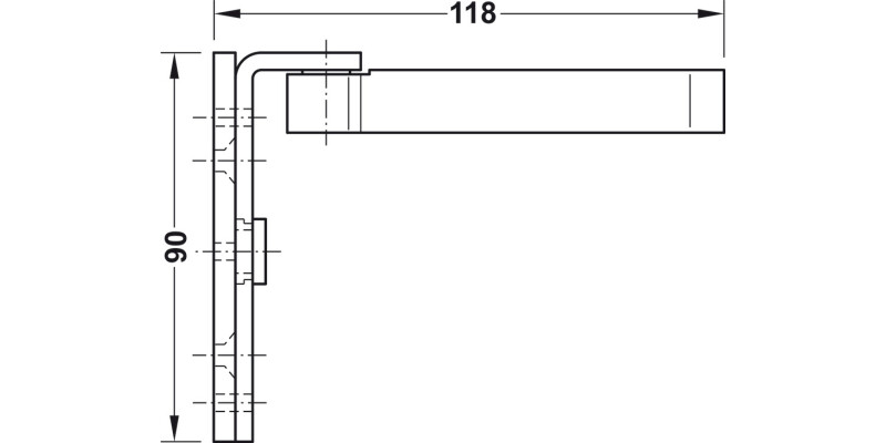 CIR Concealed Mortice Hinge Set Flush Dr