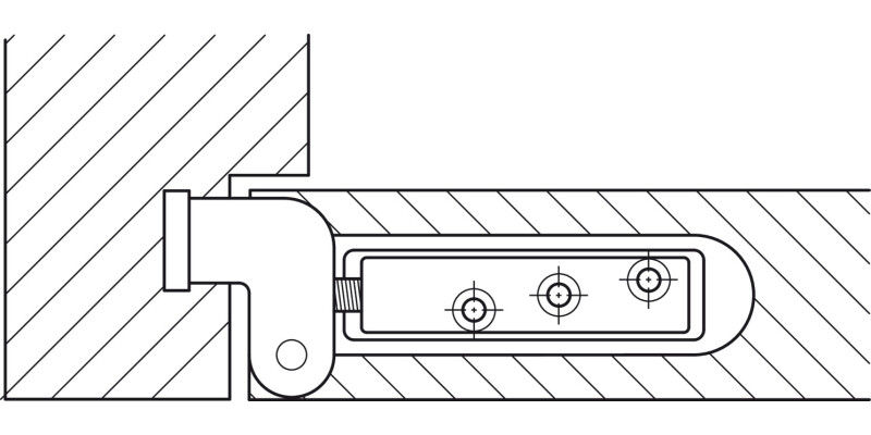 CIR Concealed Mortice Hinge Set Flush Dr