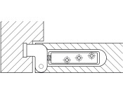 CIR Concealed Mortice Hinge Set Flush Dr