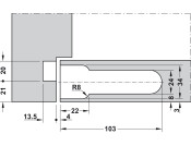 CIR Concealed Mortice Hinge Set Flush Dr