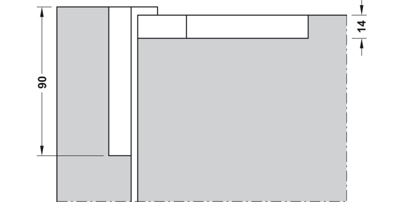 CIR Concealed Mortice Hinge Set Flush Dr