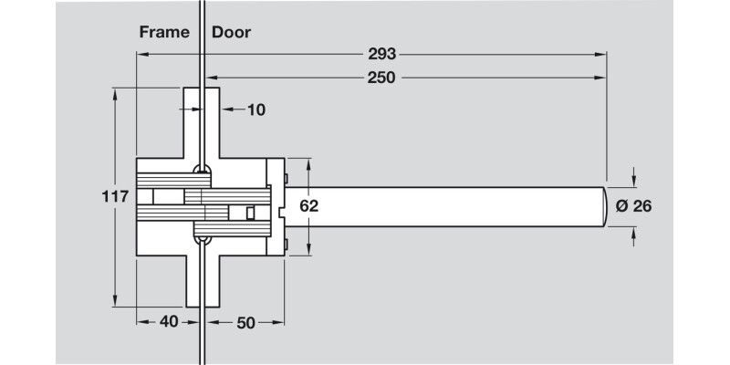 Soss Concealed Door Closer Kit ZA/St BNP