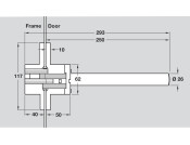 Soss Concealed Door Closer Kit ZA/St BNP